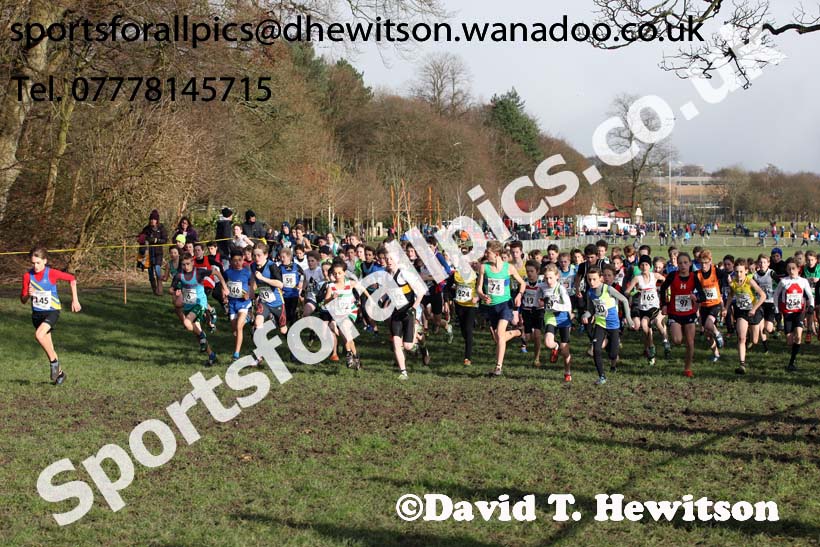 Boys under-13 Northern Cross Country Champs., Witton Park, Blackburn. Photo: David T. Hewitson/Sports for All Pics